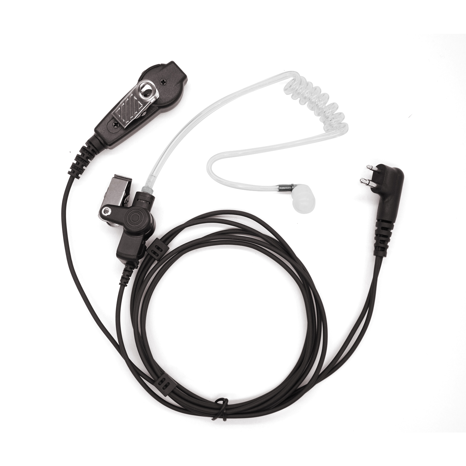 Wired Earphone Mic - Earpiece Surveillance Kit, Walkie Talkie Radio