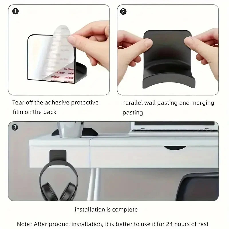 4Pcs Black Adhesive Headphone  - Headphone Stand Desk recensie en prijs
