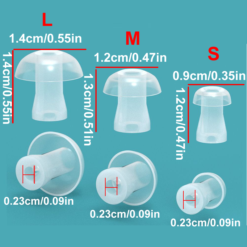100pcs  Ear Cap Cushion for He - Silicone Ear Tip Replacement recensie en prijs