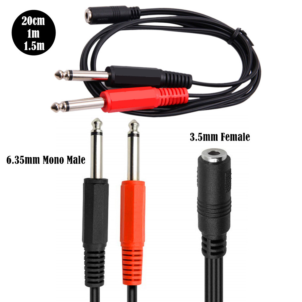 6.35 Mm Male To 2 6.35 Mm 3.5m - Audio Splitter Y recensie en prijs