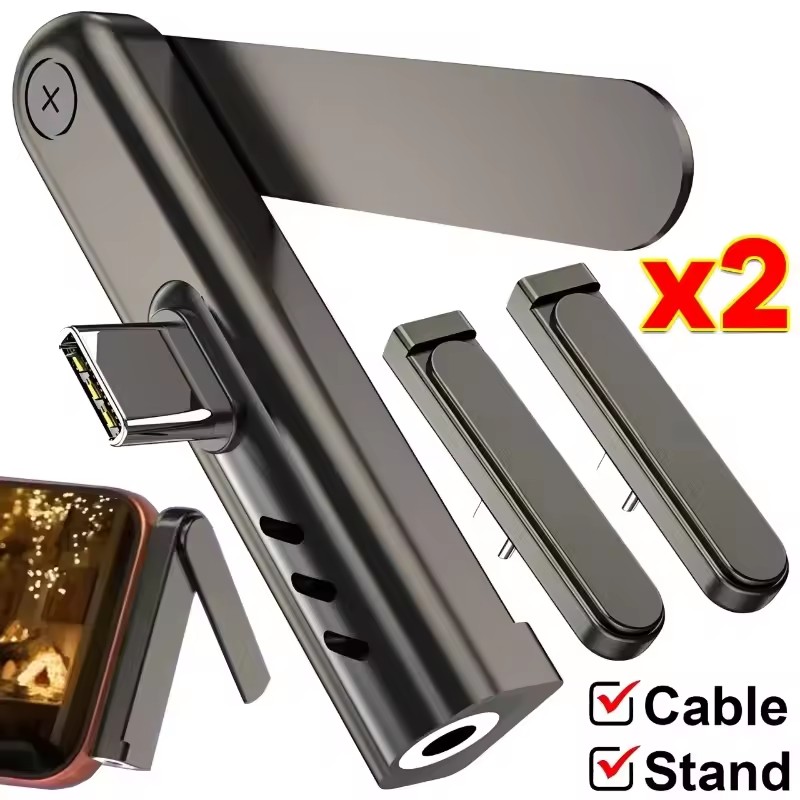 2/1PCS Portable USB C To 3.5mm - Headphone Stand Desk recensie en prijs