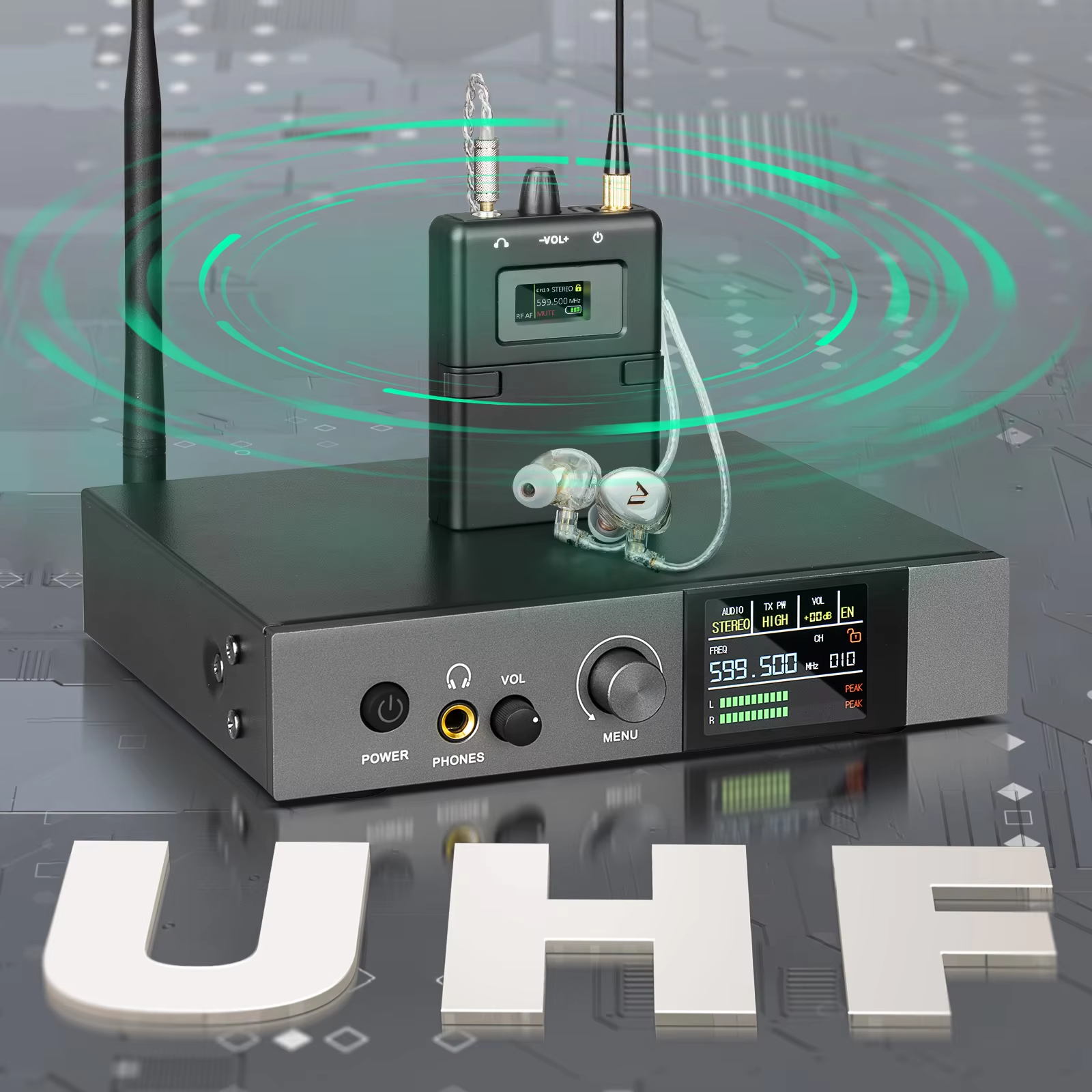 590-599mhz stereo IEM UHF Stag - In Ear Monitor Iem recensie en prijs