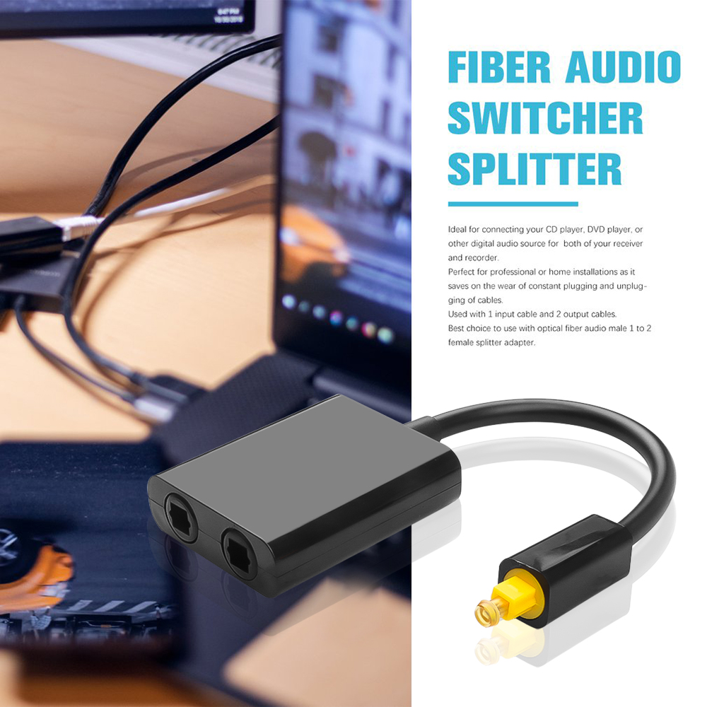 2 Way Optical Splitter Cable S - Audio Splitter Y recensie en prijs