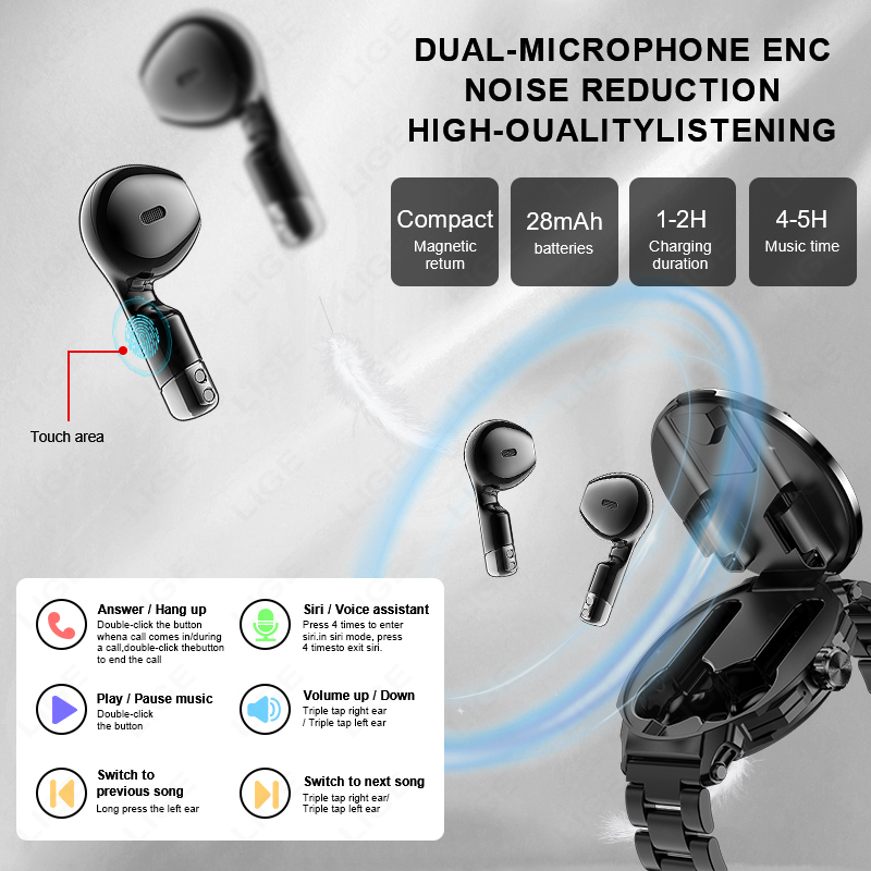 New Men's 2 In 1 Headset Smart - Earbuds Charging Case recensie en prijs