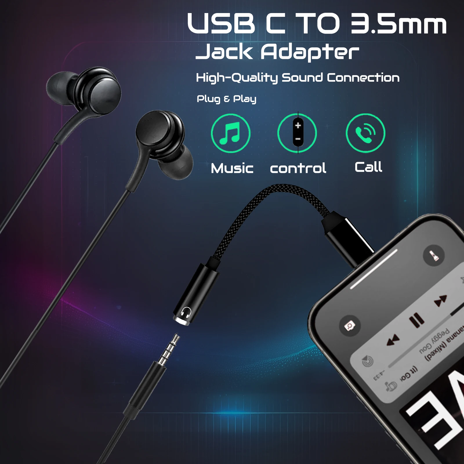 USB Type C 3.5 Jack Adapter US - Cable Extension 3.5 recensie en prijs