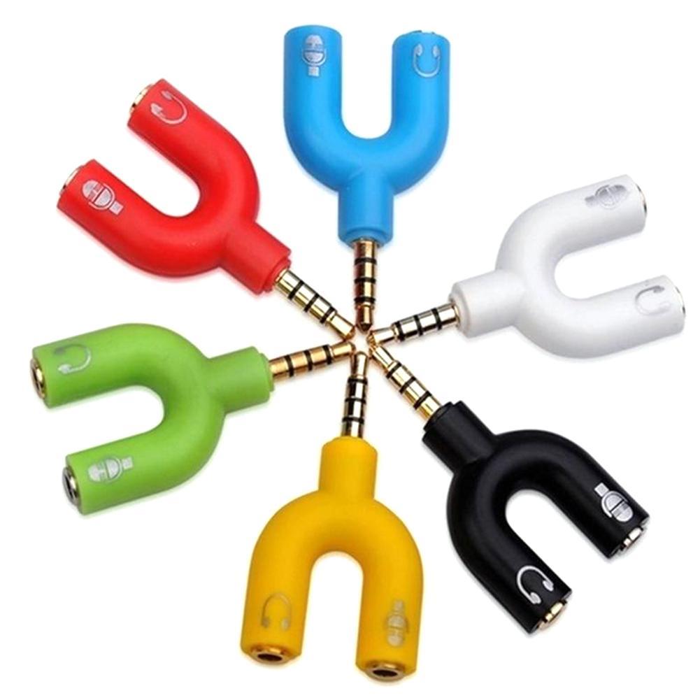 1PC Dual 3.5MM U Type Adapter  - Earphone Splitter Jack recensie en prijs