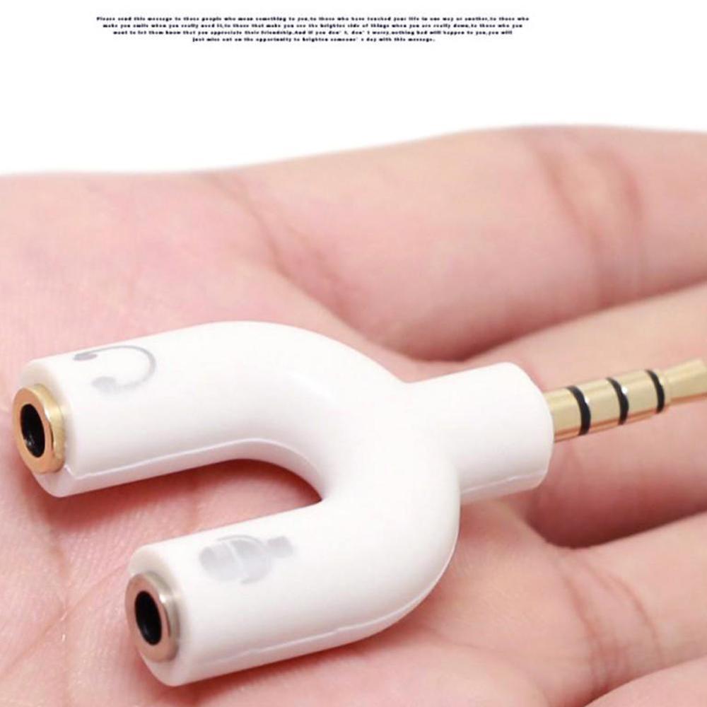 1PC Dual 3.5MM U Type Adapter  - Earphone Splitter Jack recensie en prijs