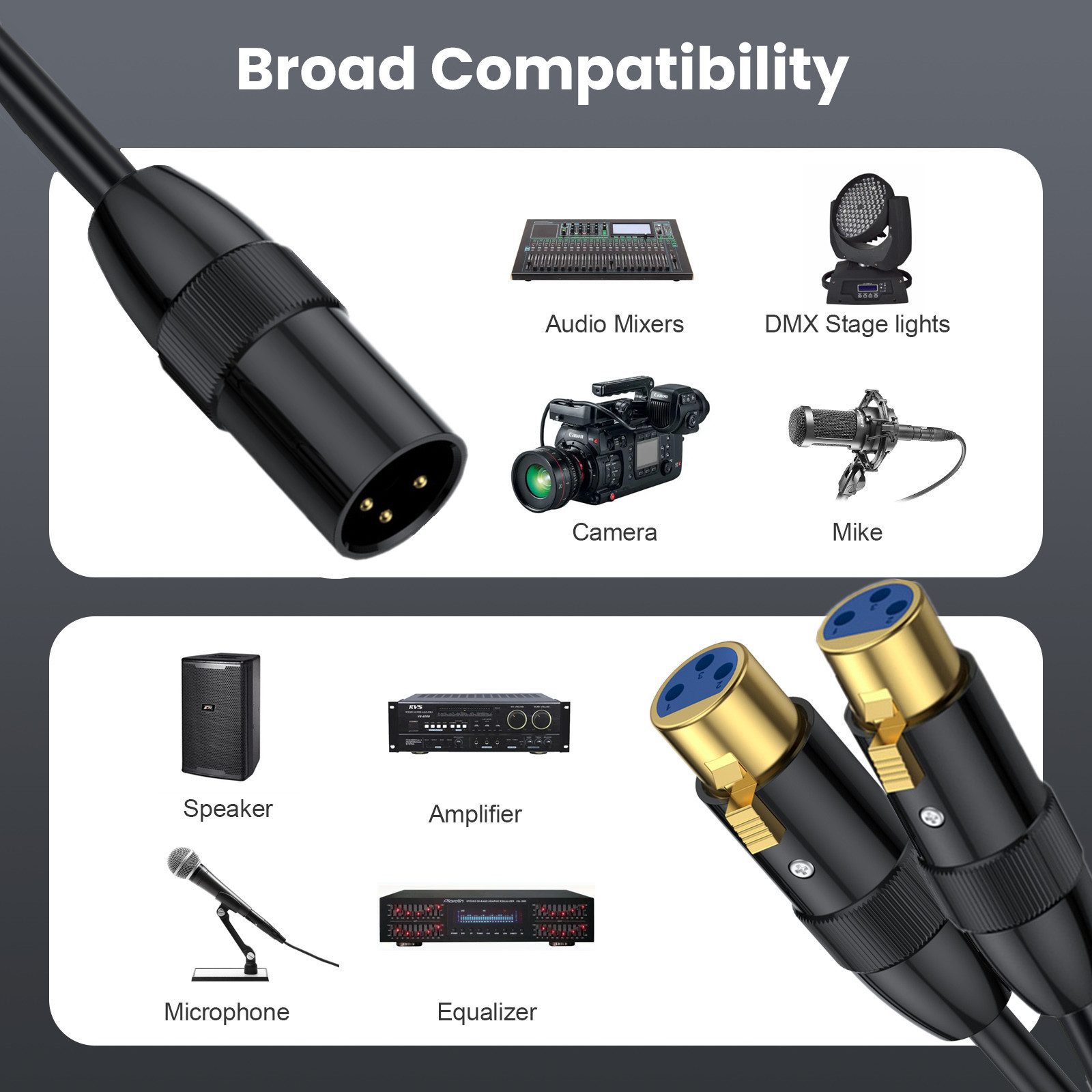 XLR 3P Splitter Cable, XLR Mal - Audio Splitter Y recensie en prijs