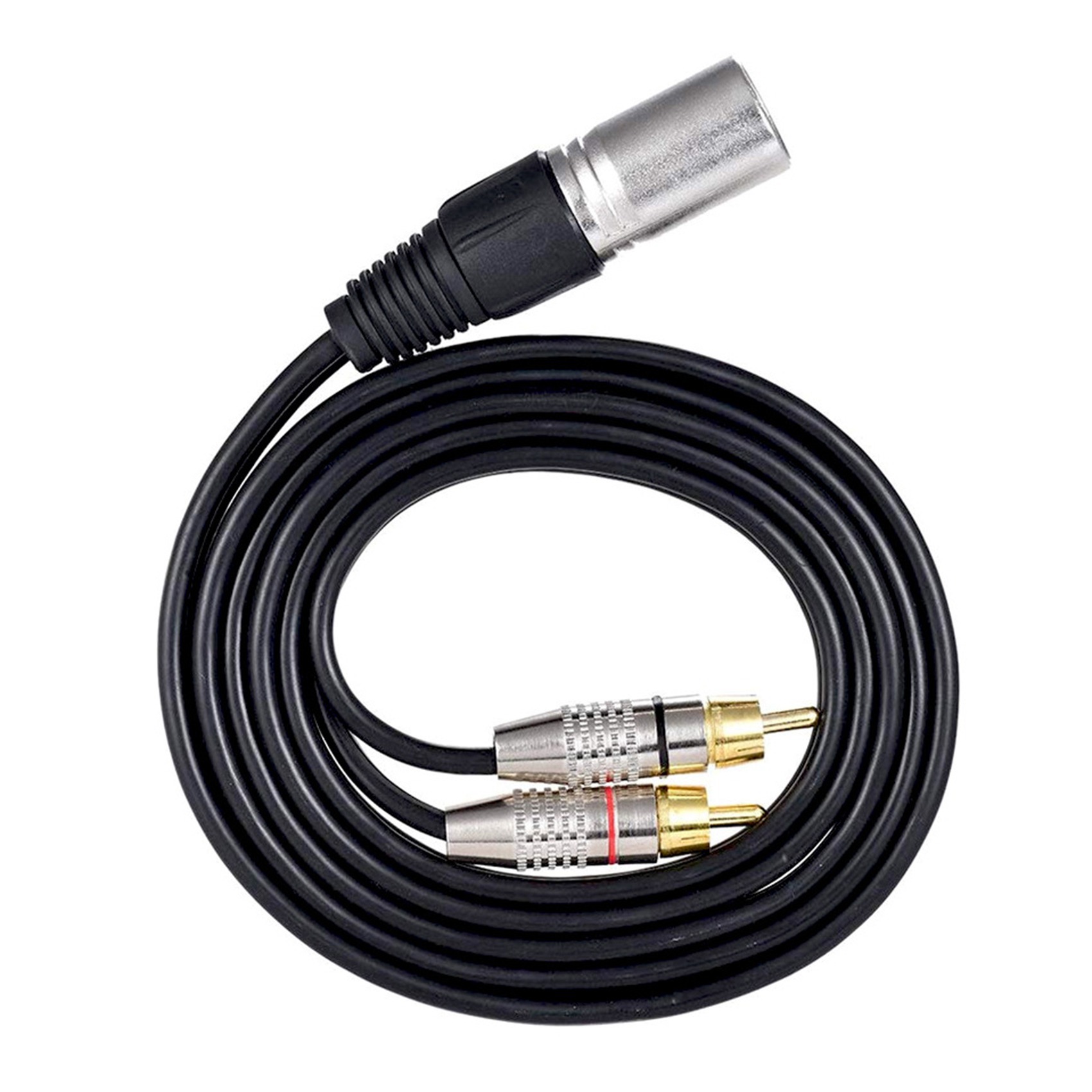 1 XLR Male to 2 RCA Male Plug  - Audio Splitter Y recensie en prijs