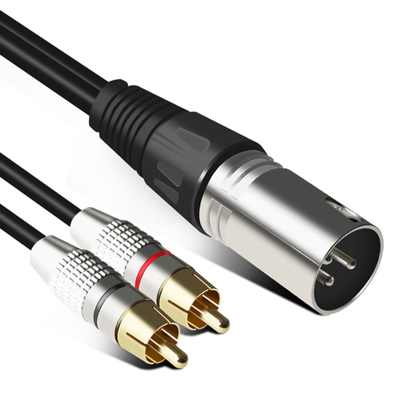 1 XLR Male to 2 RCA Male Plug  - Audio Splitter Y recensie en prijs
