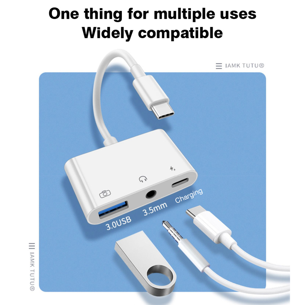 3 in 1 Type C to 3.5mm Jack Ea - Earphone Splitter Jack recensie en prijs