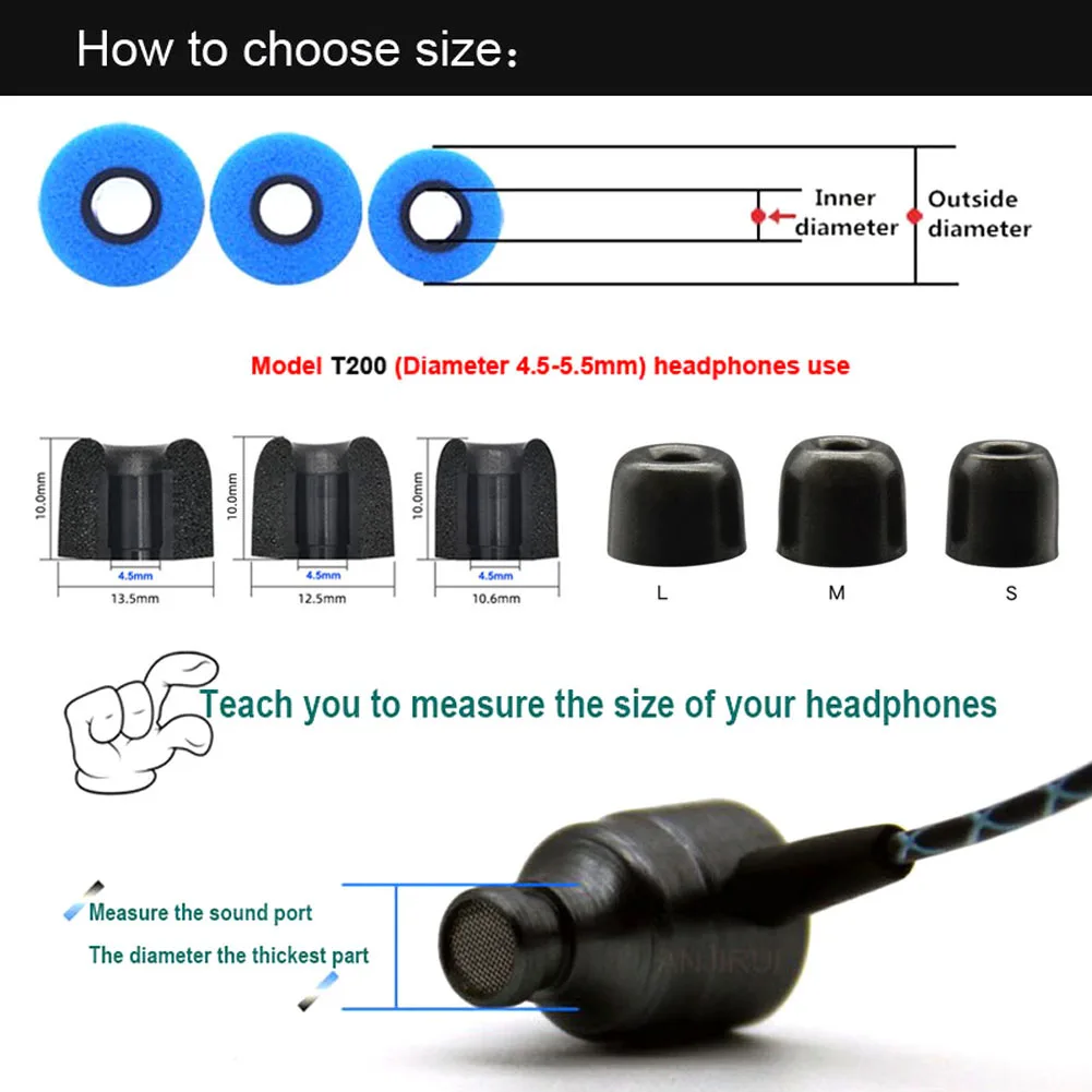 12Pair ANJIRUI Memory Foam Ear - Earphone Foam Tip recensie en prijs