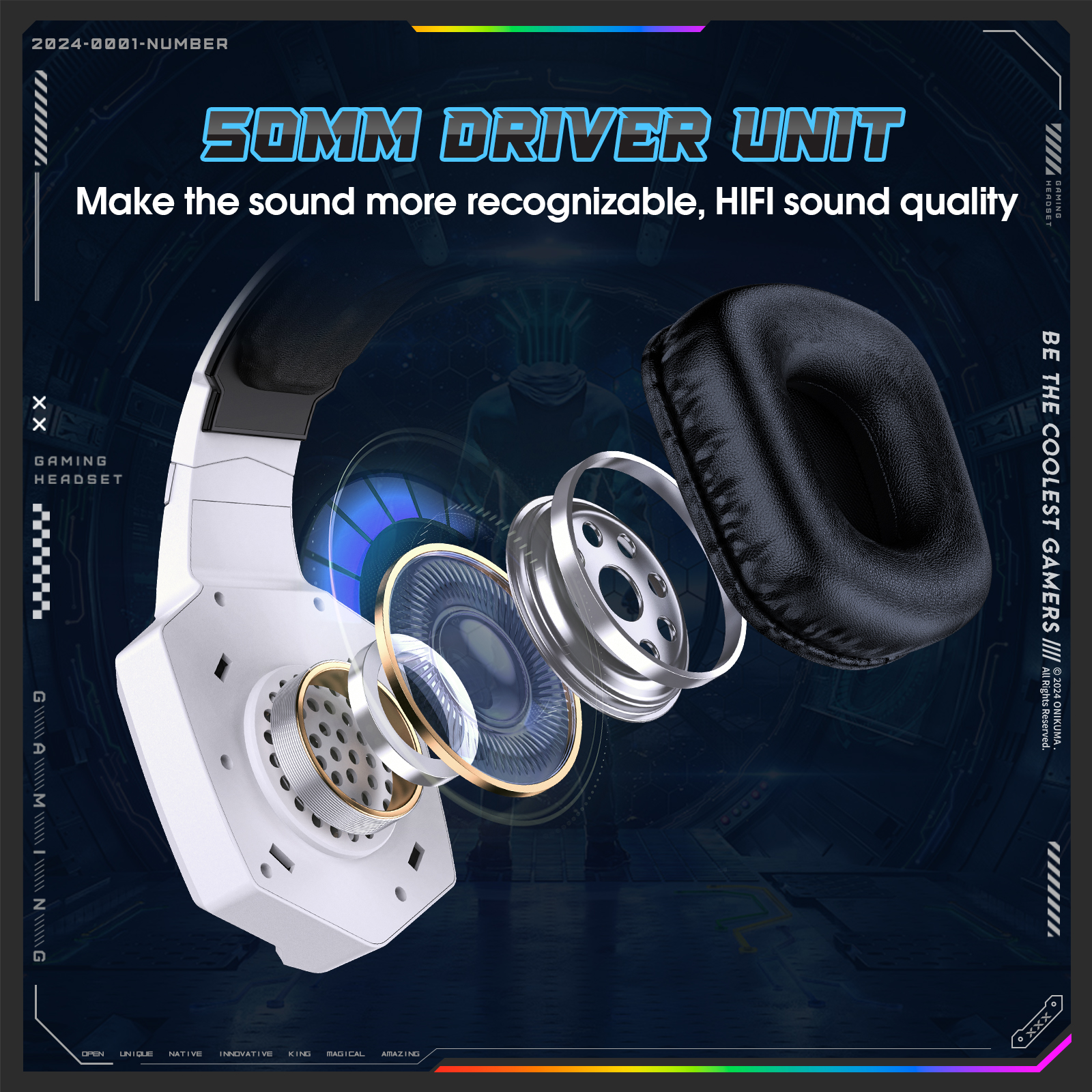 ONIKUMA 2.4GHz Wireless Gaming - Gaming Headset Rgb recensie en prijs