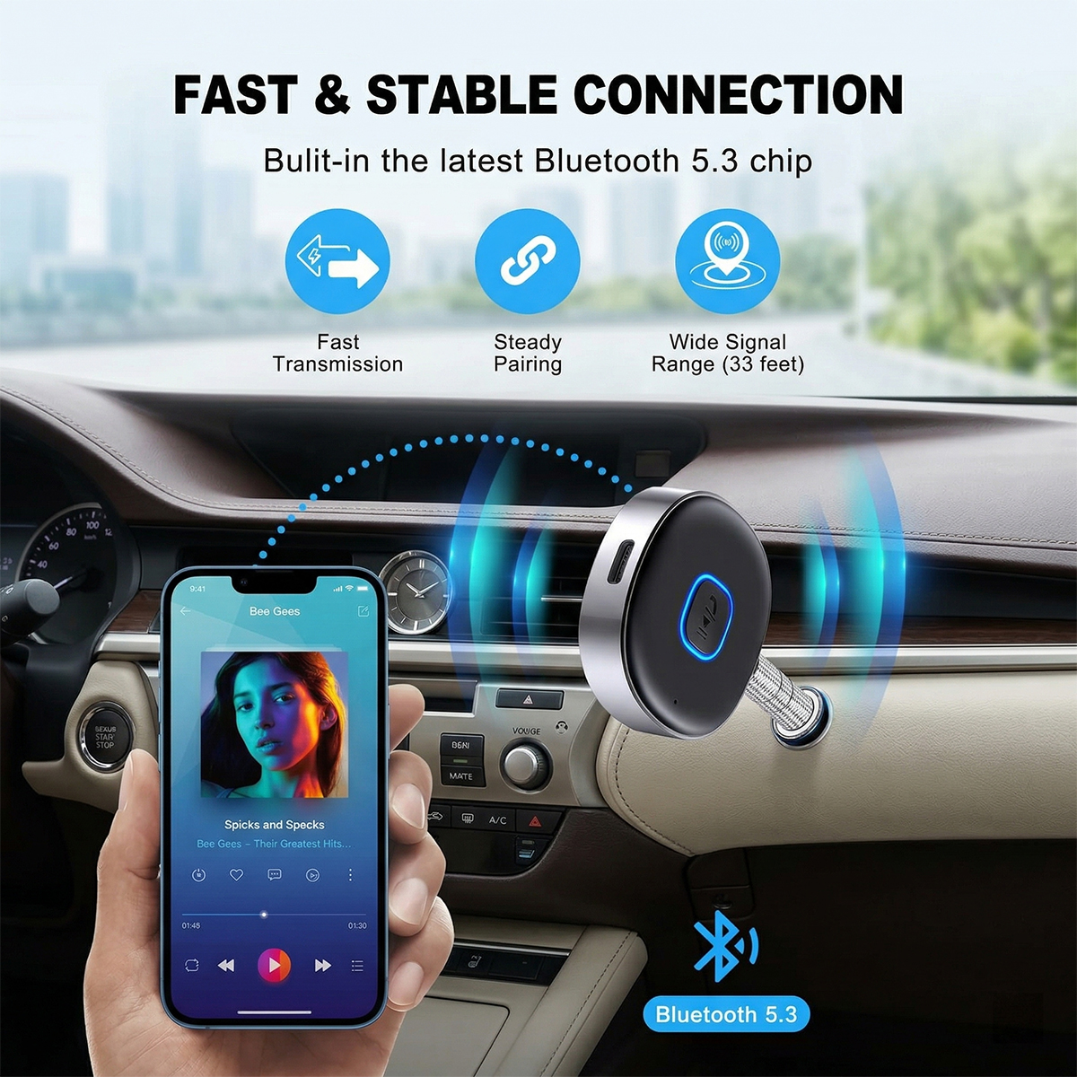 Car Bluetooth AUX Adapter, Min - Bluetooth Adapter Receiver recensie en prijs
