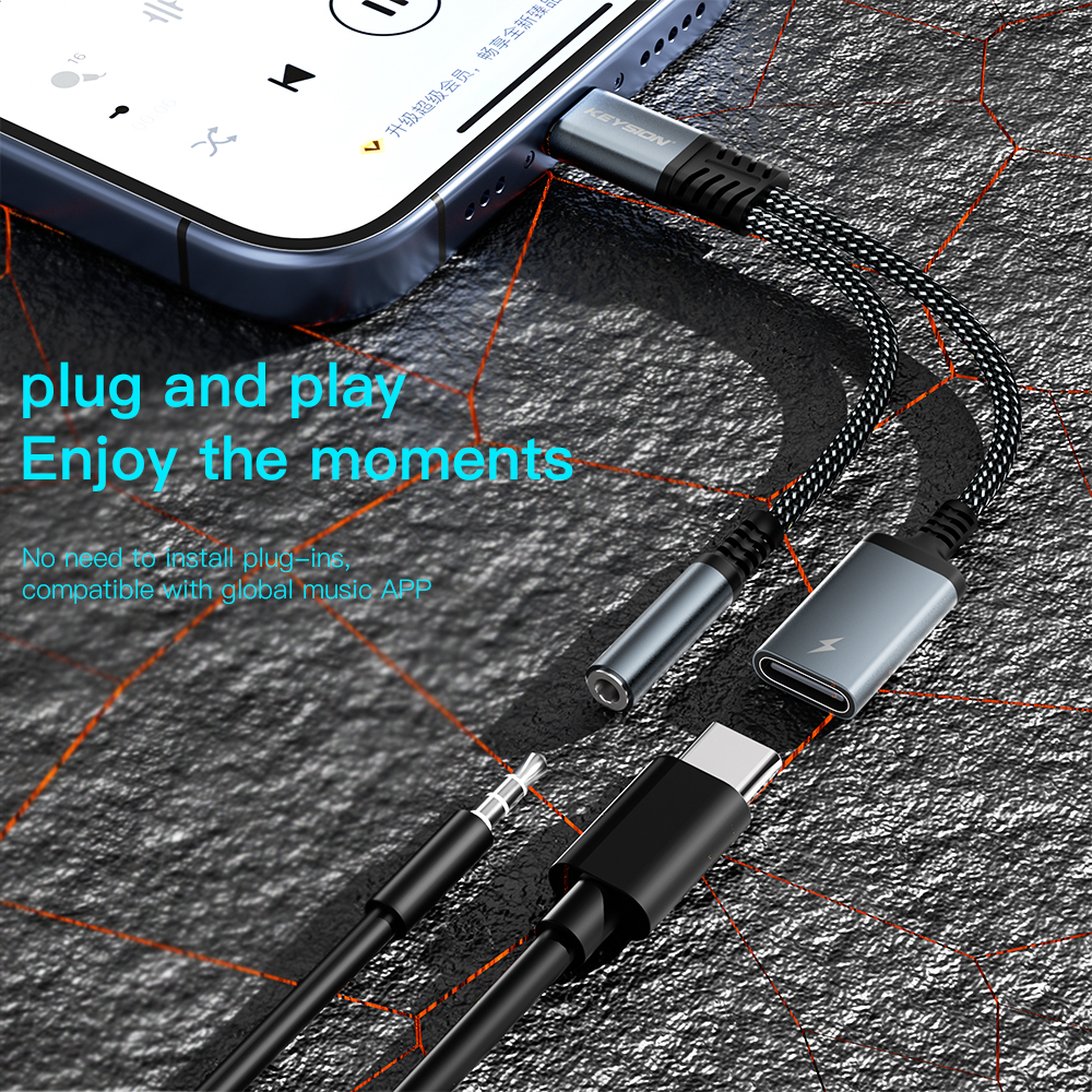 KEYSION 2 in 1 Type C to 3.5mm - Earphone Splitter Jack recensie en prijs