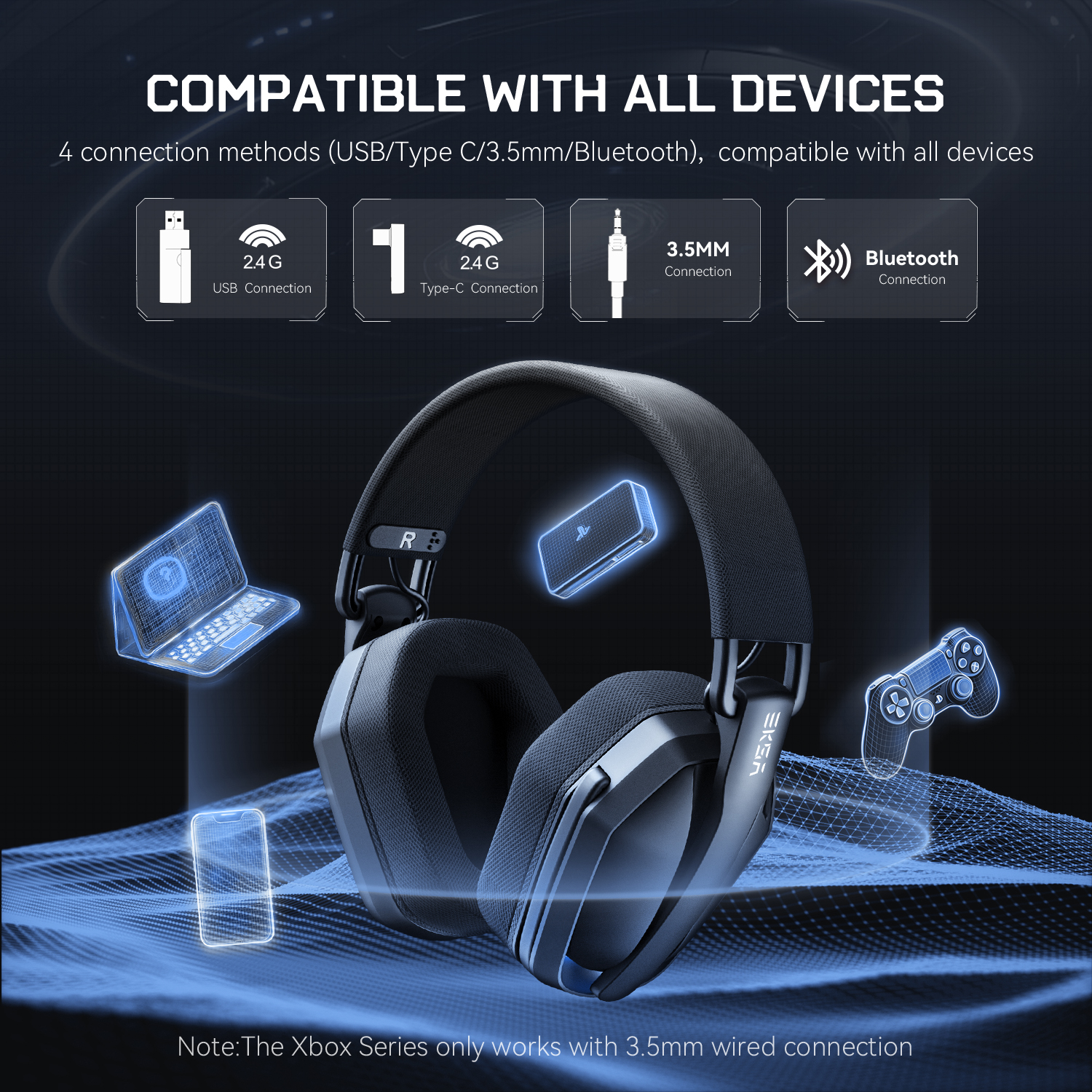 EKSA G19BT 2.4GHz Wireless Gam - Gaming Headset Rgb recensie en prijs