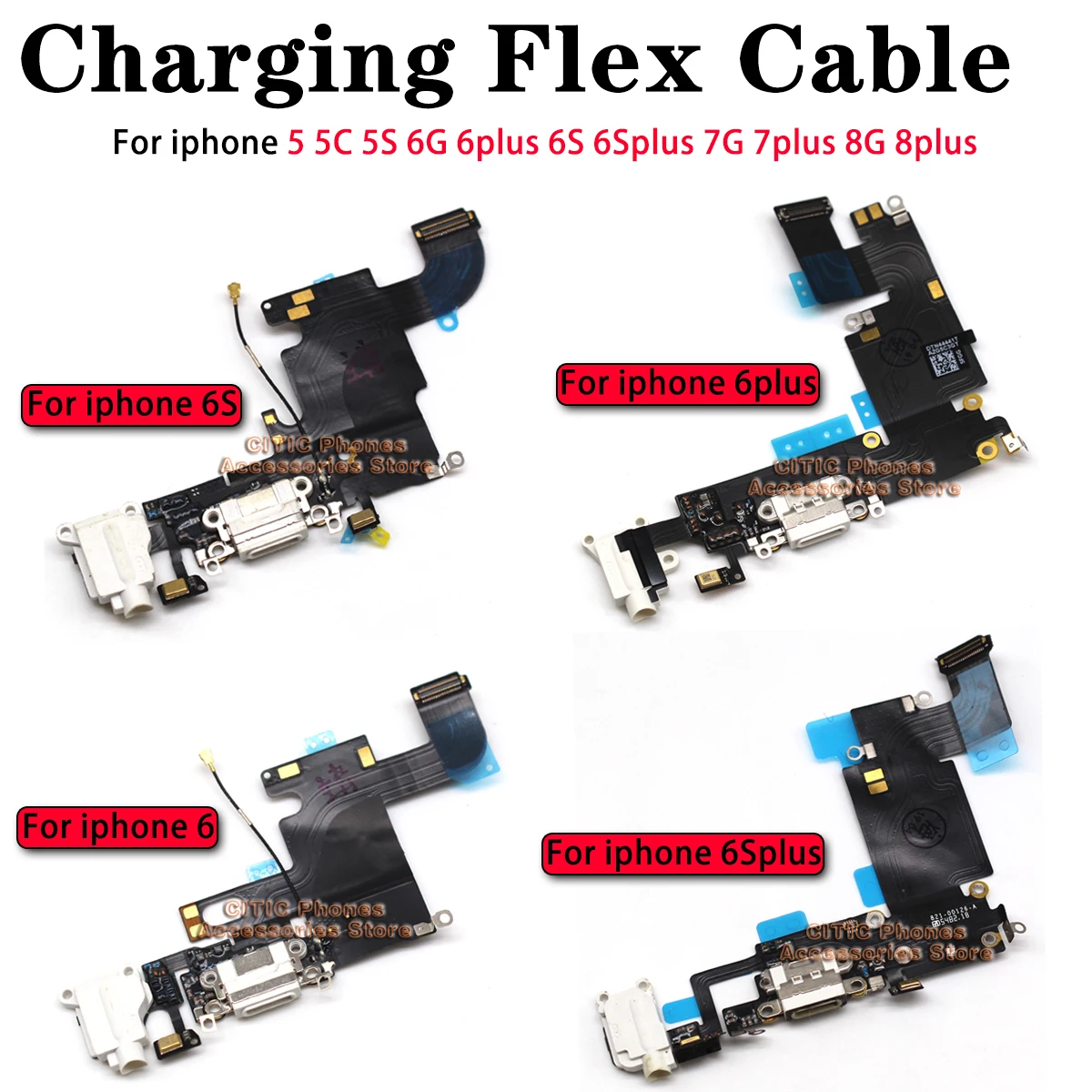 5pcs For iPhone 6 6S 7 8 Plus  - Wired Earphone Mic recensie en prijs
