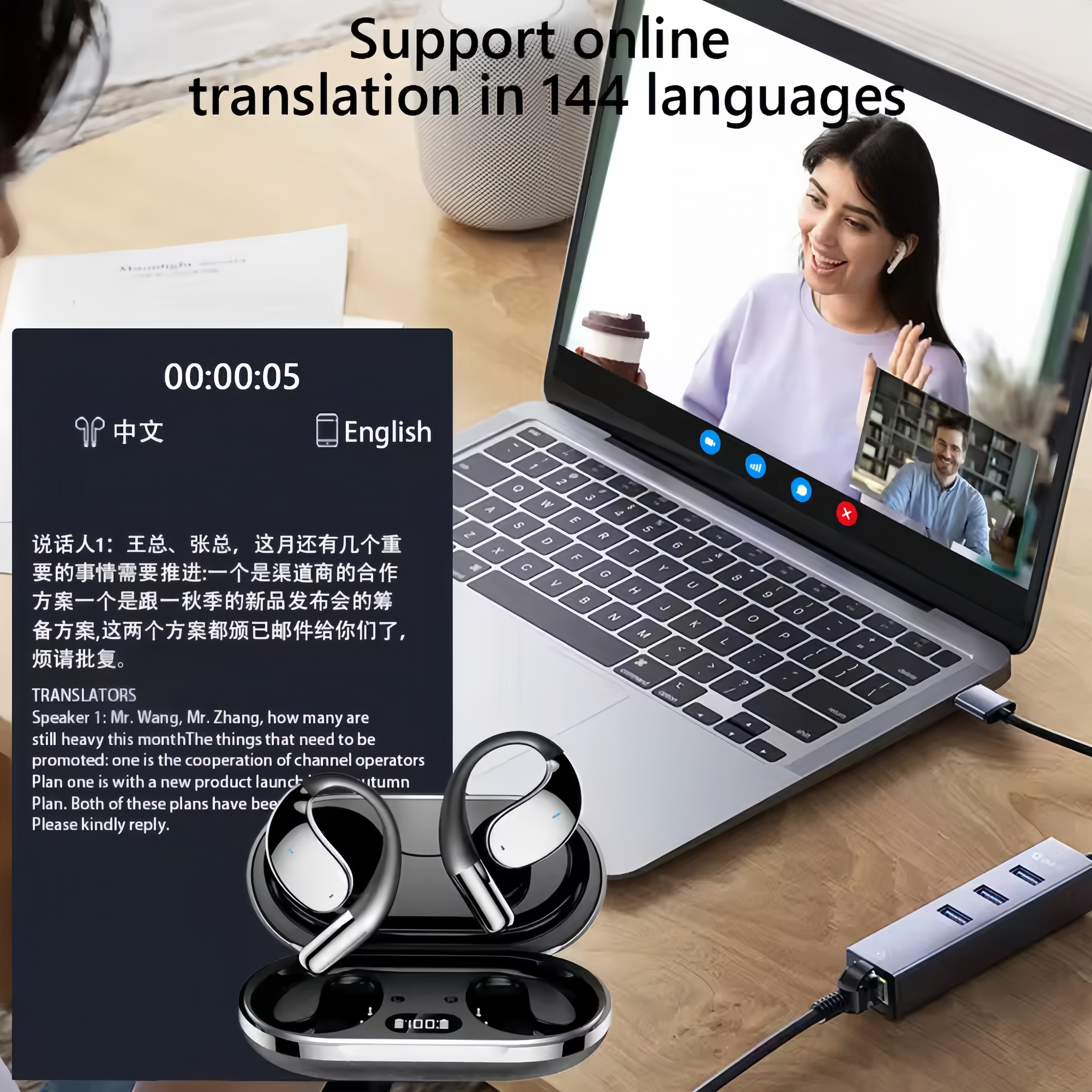 2026 New AI Translation Earbud - Noise Cancelling Headphone recensie en prijs
