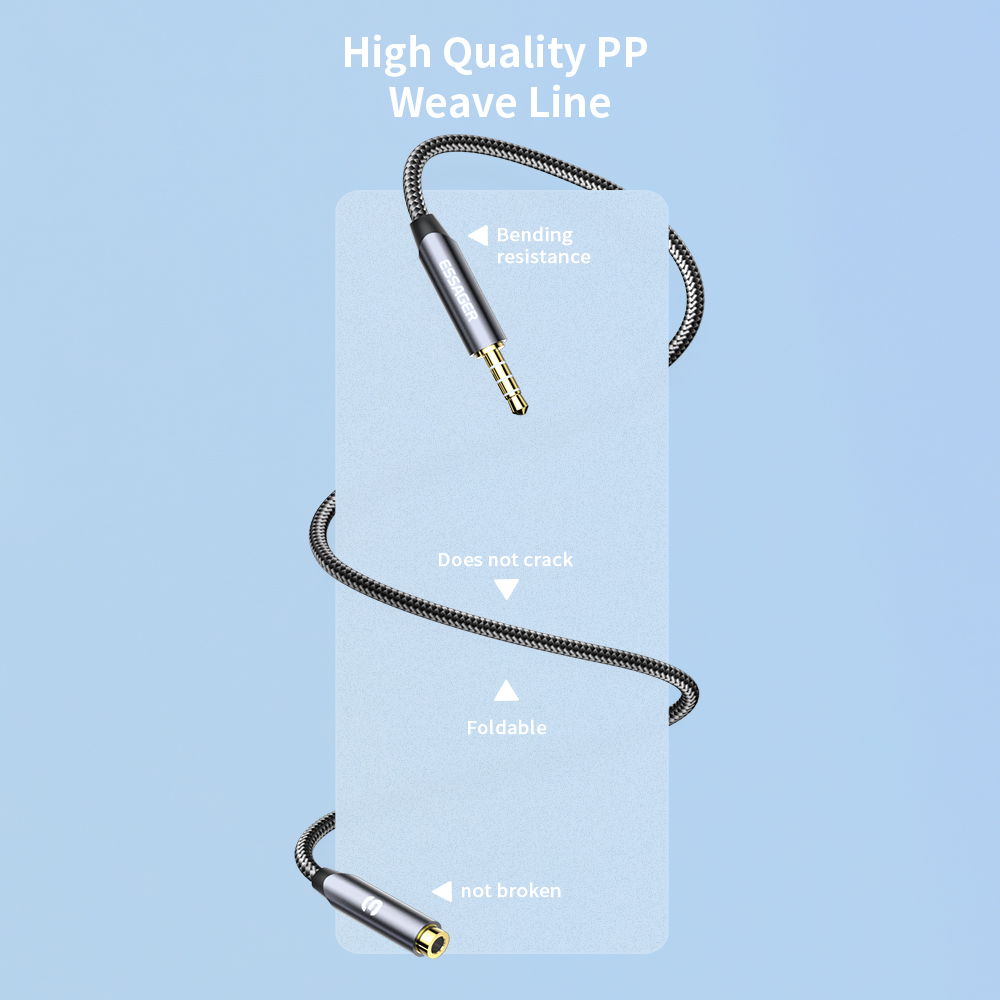 ESSAGER Headphone Extension Ca - Earphone Splitter Jack recensie en prijs