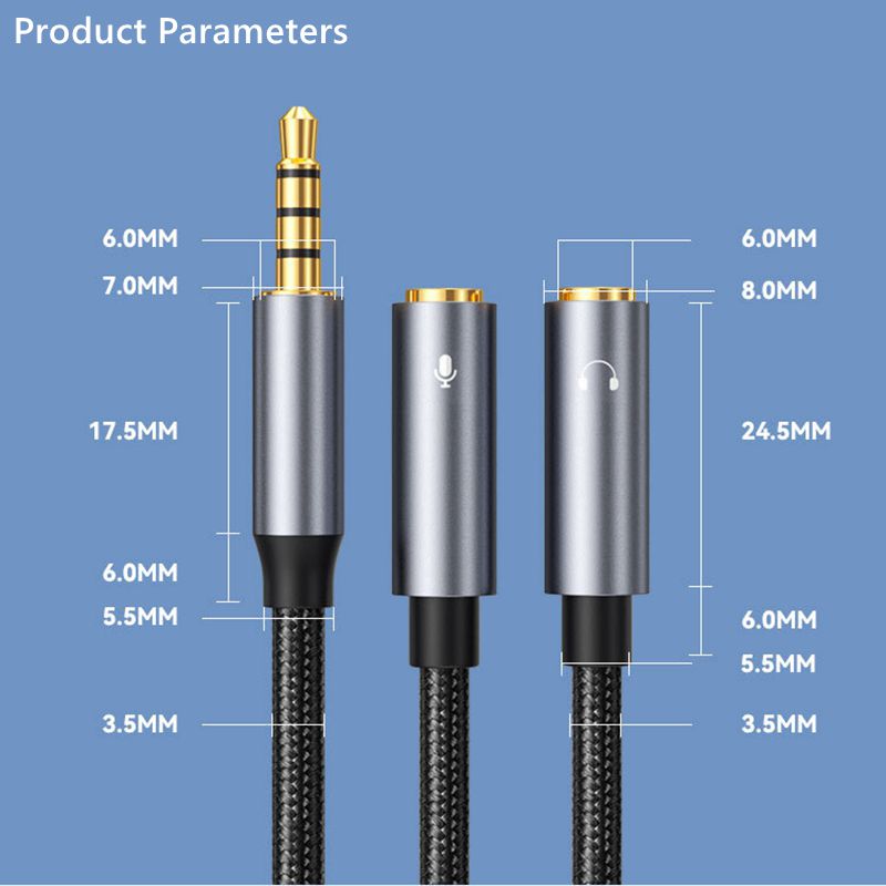 3.5mm Jack Aux Audio Cable Mal - Earphone Splitter Jack recensie en prijs