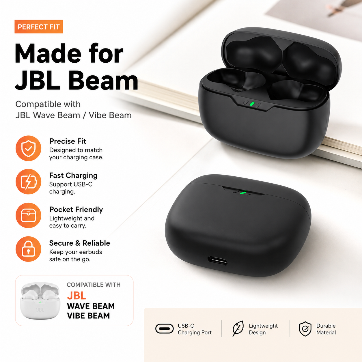 Charging Case For JBL Wave Bea - Earbuds Charging Case recensie en prijs