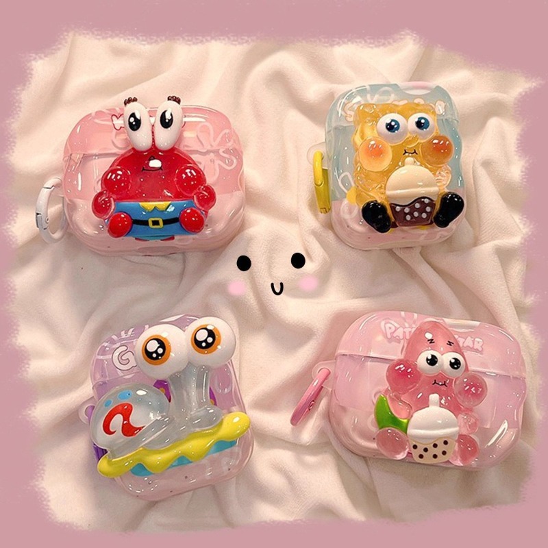 Cute SpongeBob 3D Protective C - Earbuds Charging Case recensie en prijs