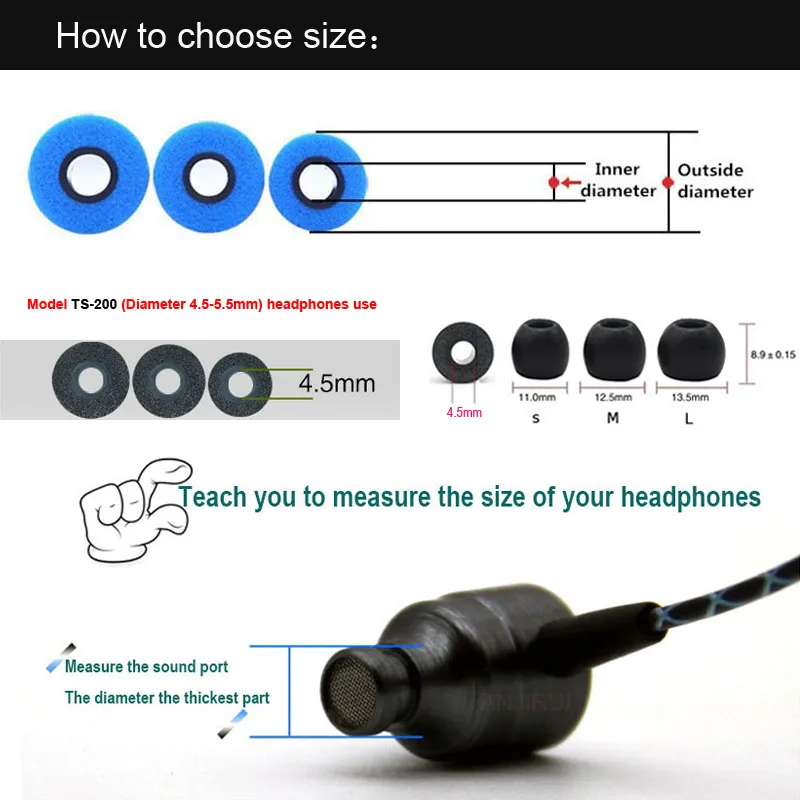 10Pair Memory Foam Earbud Ear  - Earphone Foam Tip recensie en prijs