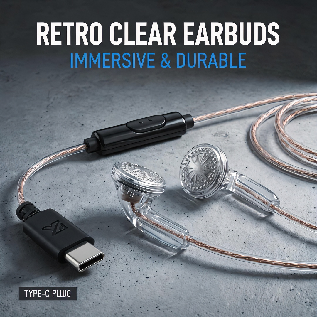 Type-C Wired Earbuds Retro Loo - Wired Earphone Mic recensie en prijs